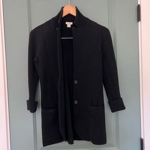 J Crew black knit blazer XXS
